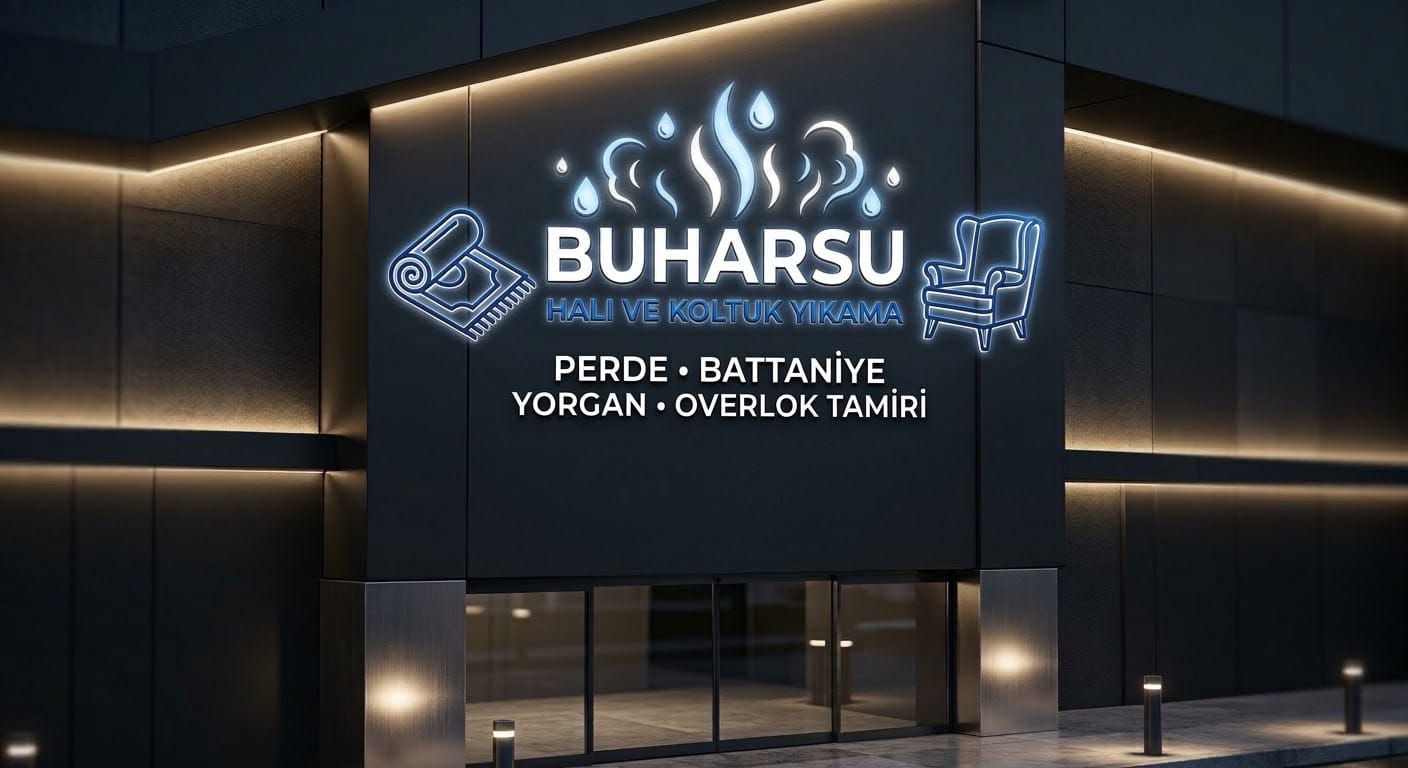 BUHARSU mağaza cephesi için hazırlanmış konsept görsel